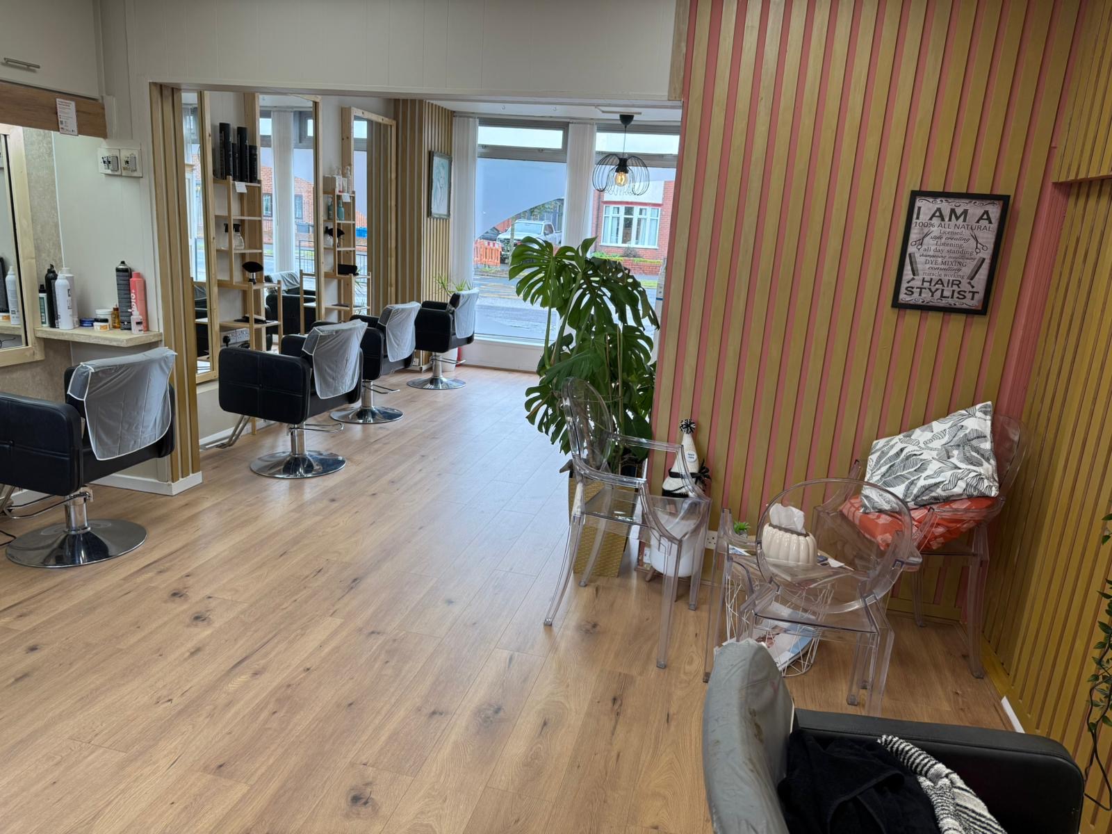 Natural Styling Salon seating and styling stations